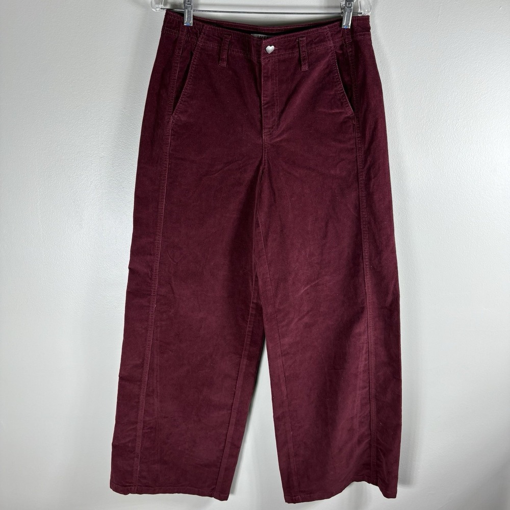 Celebrity Pink Women's 11/30 Maroon Corduroy‎ Super Wide Leg High Waist Pants